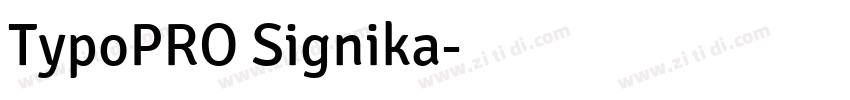 TypoPRO Signika字体转换